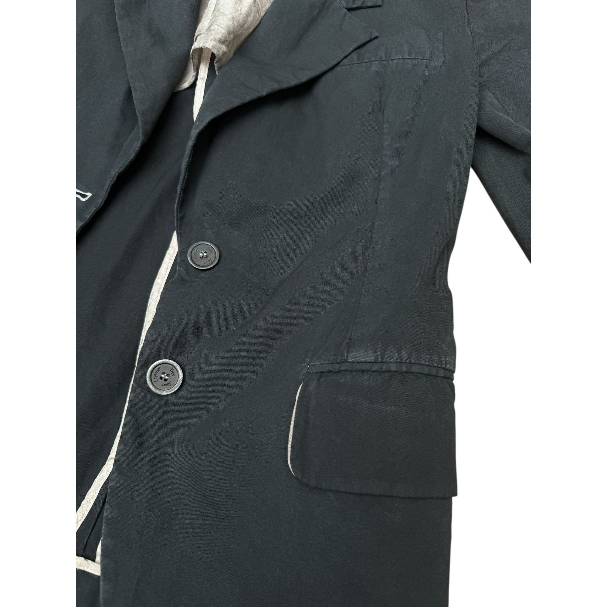 Yves Saint Laurent Dyed Black Cotton Blazer Jacket Size S / US 4 / IT 40 - 6 Thumbnail