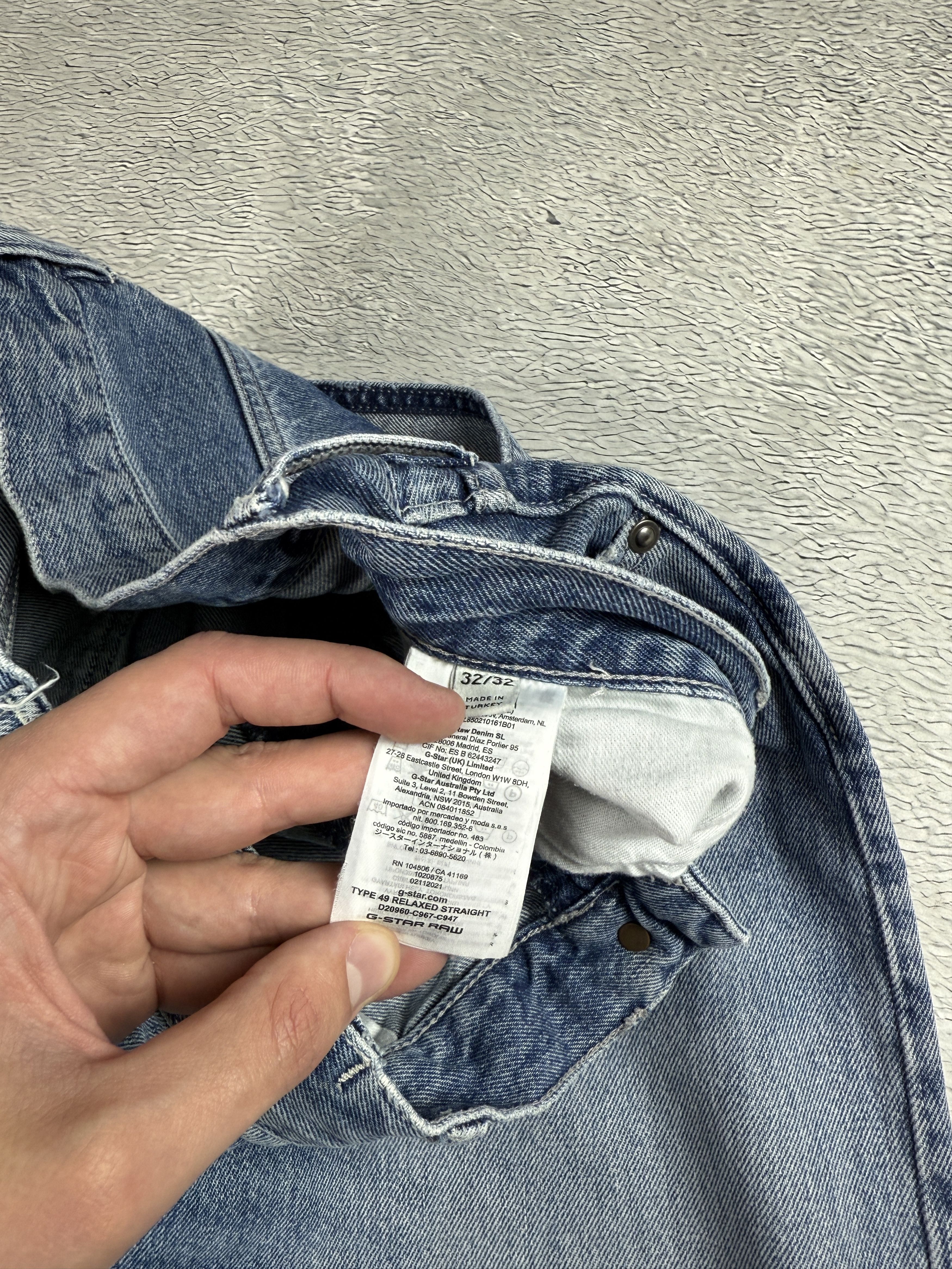 G-Star G-Star Raw Denim Type 49 Jeans Relaxed Straight Blue Size US 32 / EU 48 - 8 Thumbnail