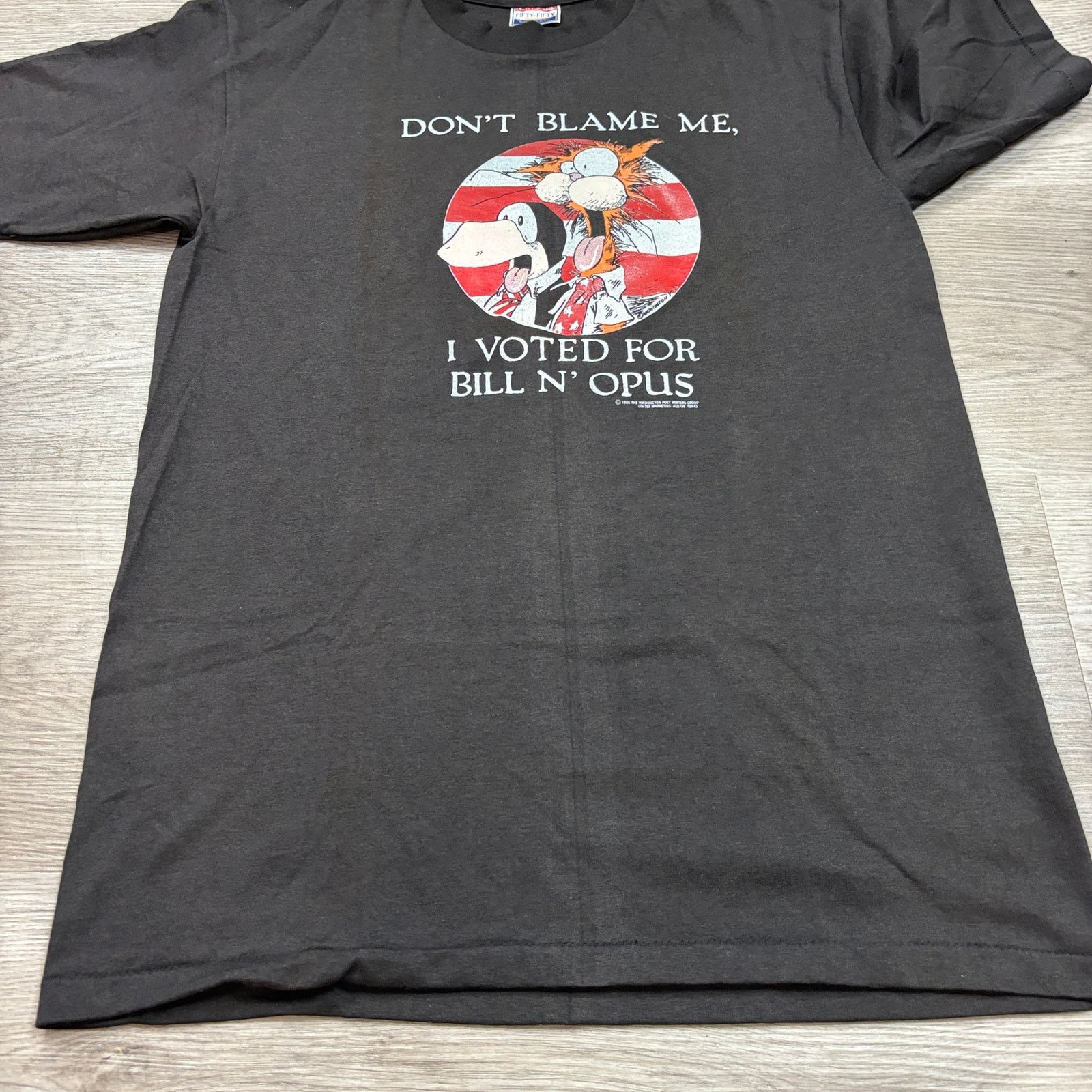 Vintage VTG 1986 I Voted For Bill N' Opus Shirt Men's L Bill the Cat Size US L / EU 52-54 / 3 - 10 Thumbnail