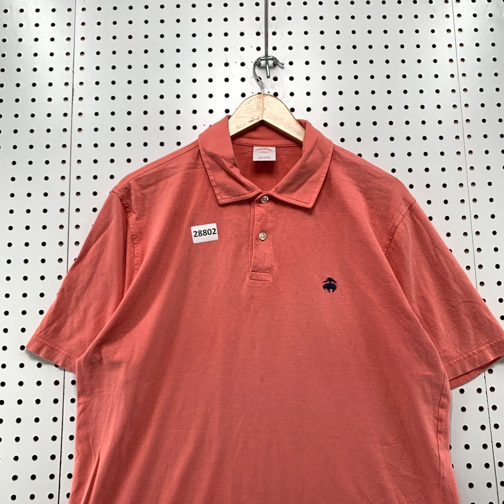 Brooks Brothers Brooks Brothers Collared Polo Shirt Mens L Coral Short Sleeve Casual Polo 23X28 Size US L / EU 52-54 / 3 - 2 Thumbnail