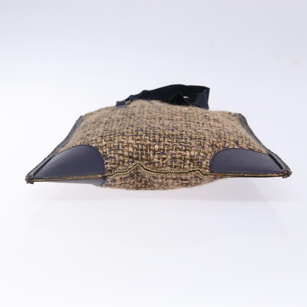 Prada PRADA Hand Bag Tweed Beige Silver Size ONE SIZE - 9 Thumbnail