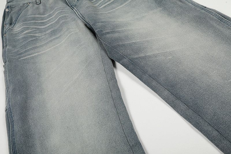 Jean American retro street style washed denim jeans for men Size US 32 / EU 48 - 4 Thumbnail