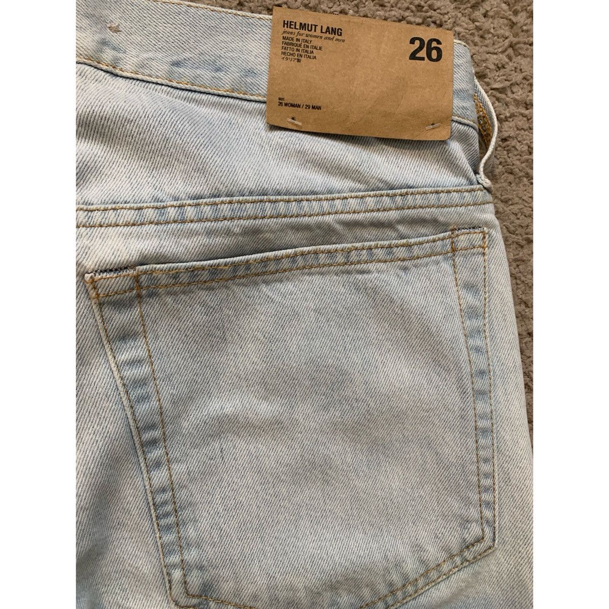 Helmut Lang HELMUT LANG LO DRAINPIPE LIGHT WASH JEANS Size US 29 - 13 Thumbnail