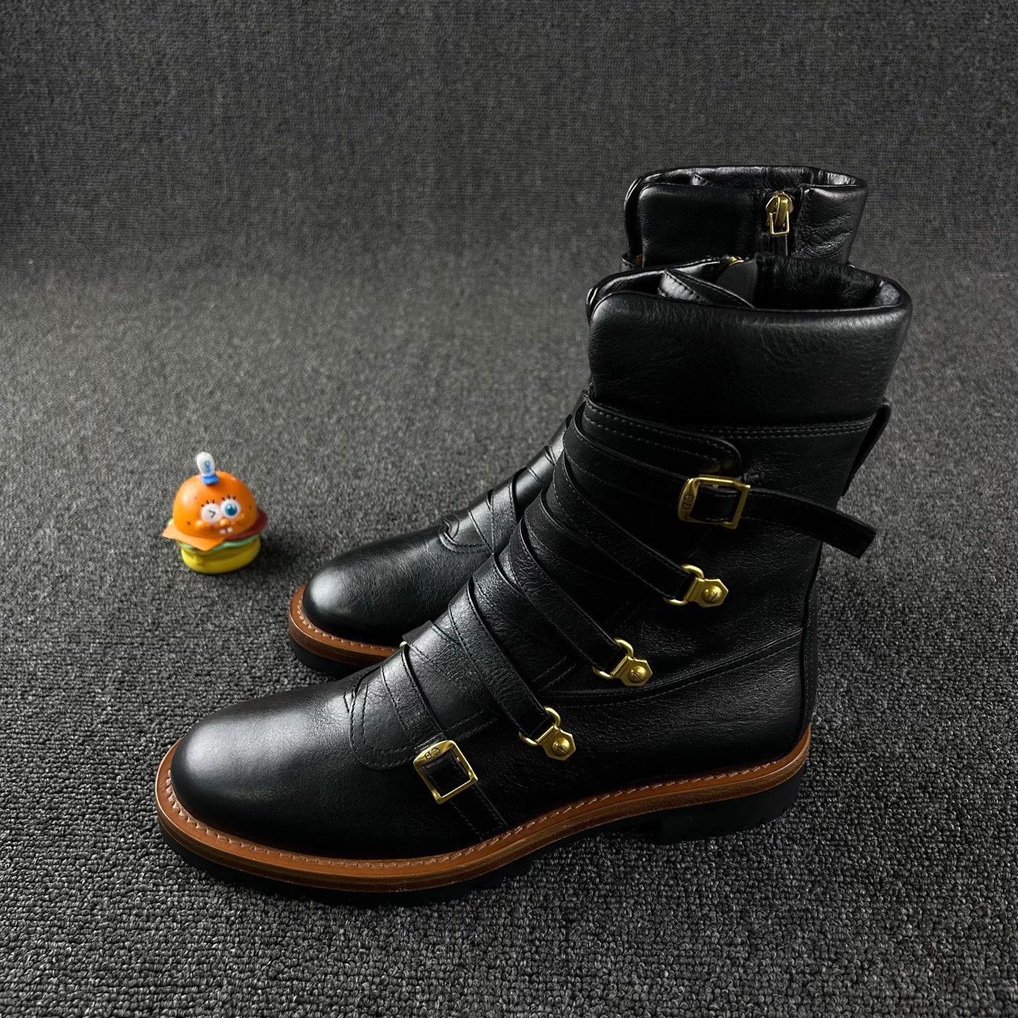 Dior Dior black leather boots 38 HB5918 new Size US 7 / IT 37 - 1 Thumbnail