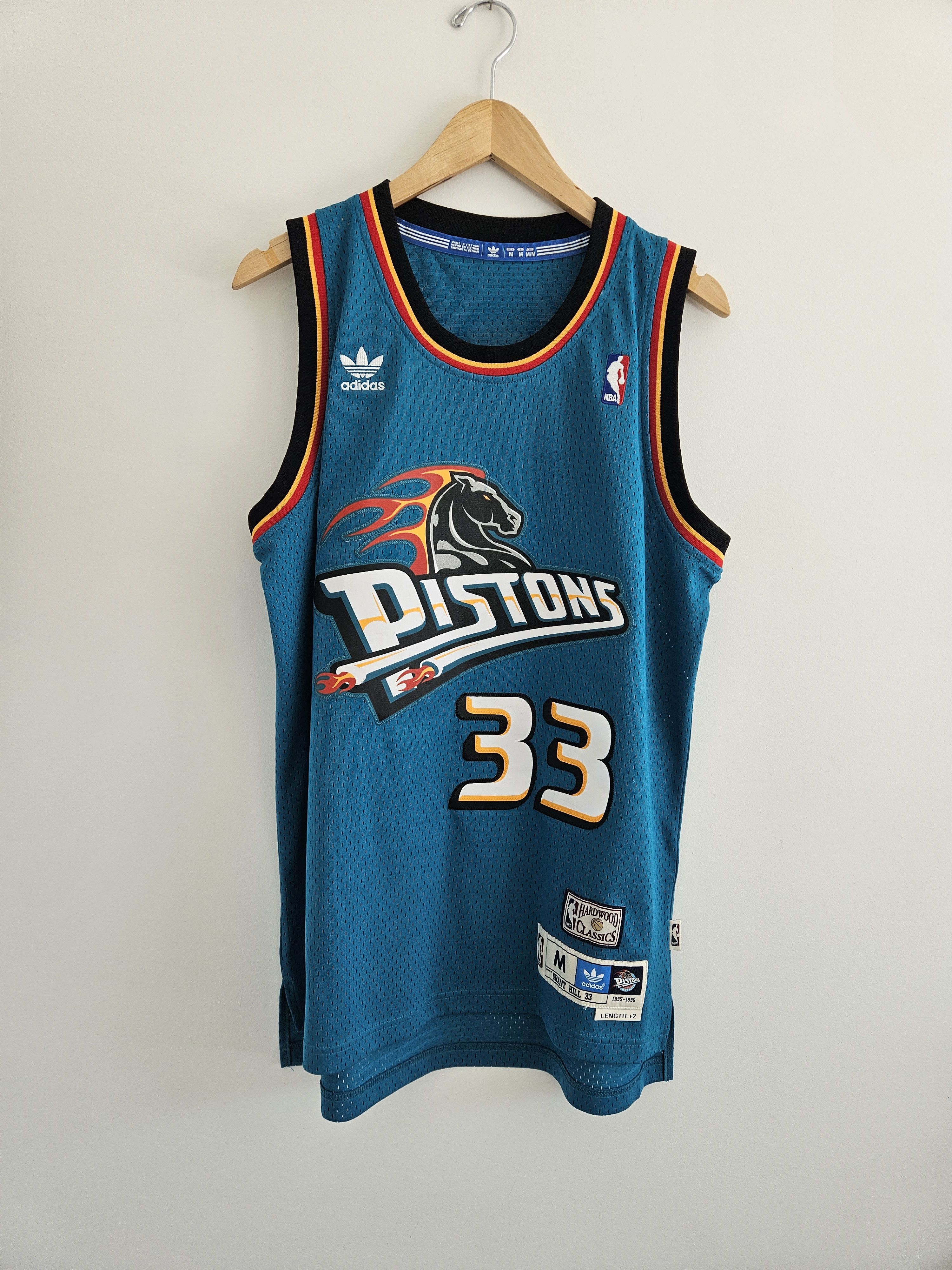 Adidas Grant Hill Detroit Pistons 1995-96 Jersey Size US M / EU 48-50 / 2 - 1 Thumbnail