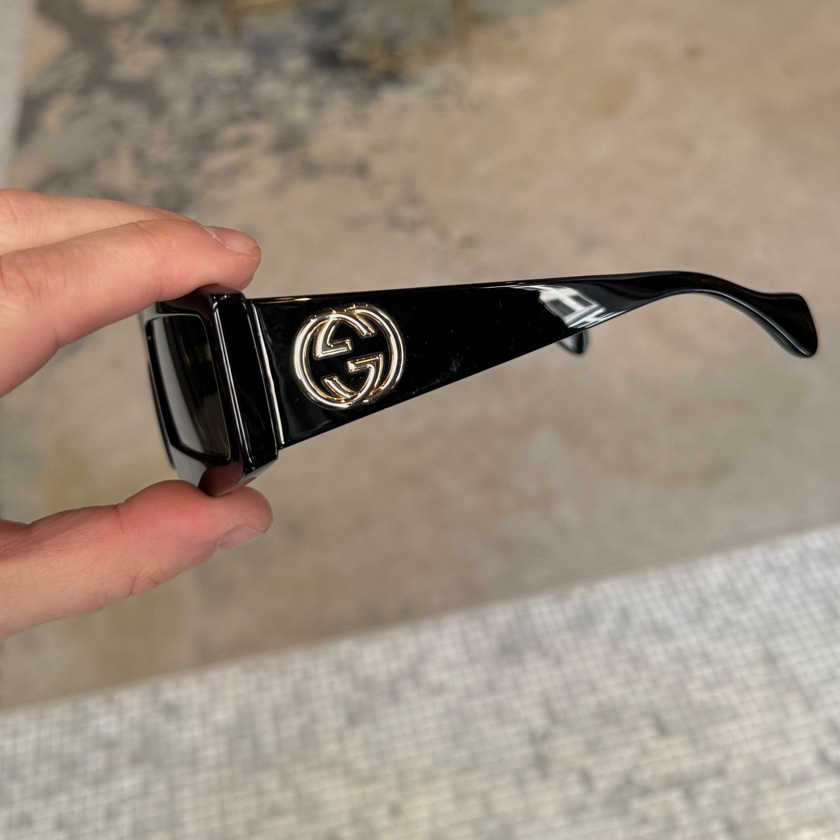 Gucci Gucci GG0358 Black Acetate Geometric Square GG Sunglasses Size ONE SIZE - 8 Thumbnail