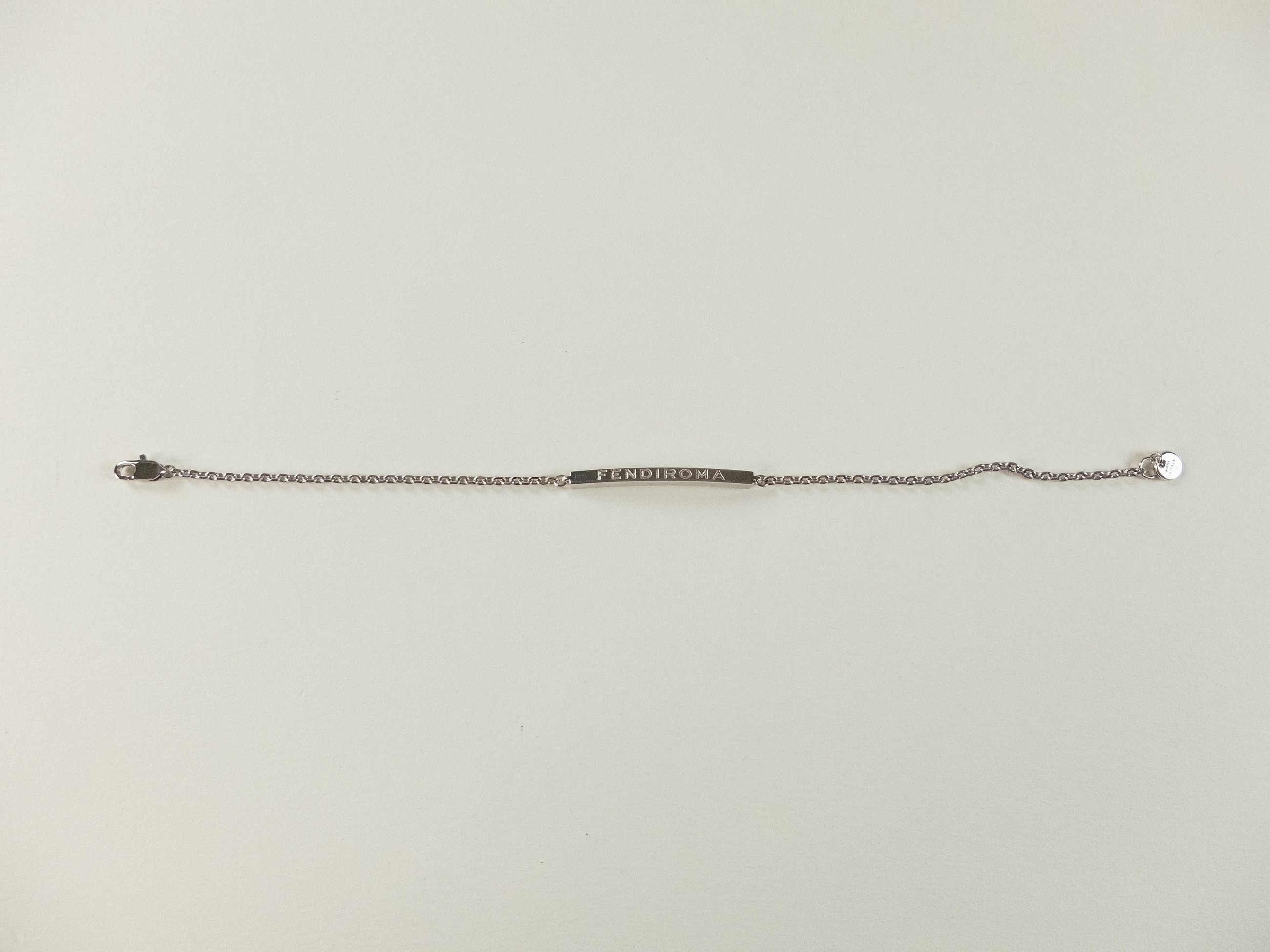 Fendi FENDI Roma palladium metal logo bracelet Medium Size ONE SIZE - 4 Thumbnail