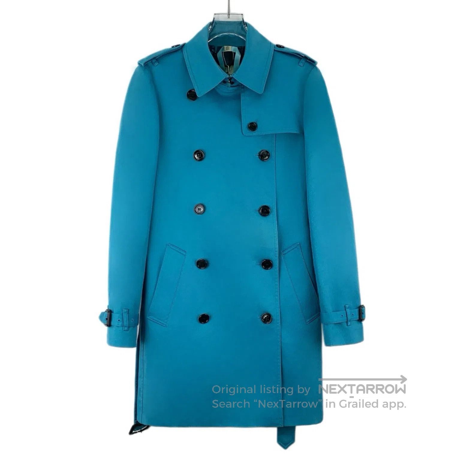 Burberry Burberry Blue cotton collar double-breasted long sleeve be Size S / US 4 / IT 40 - 1 Thumbnail