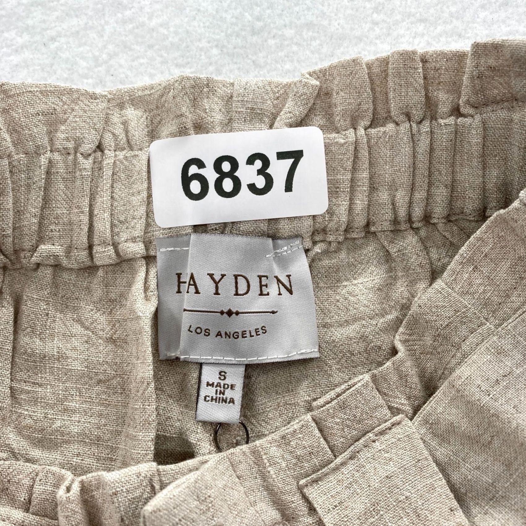 Vintage Hayden Los Angeles Brown Jogger Pants S Women's Linen Blend Tie Waist Utility Size 42" / US 20 - 5 Thumbnail