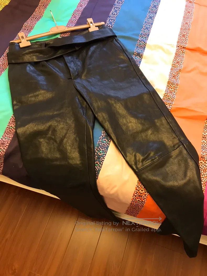 Saint Laurent Paris Saint Laurent Paris Ladies Leather Pants Size 37" - 4 Thumbnail