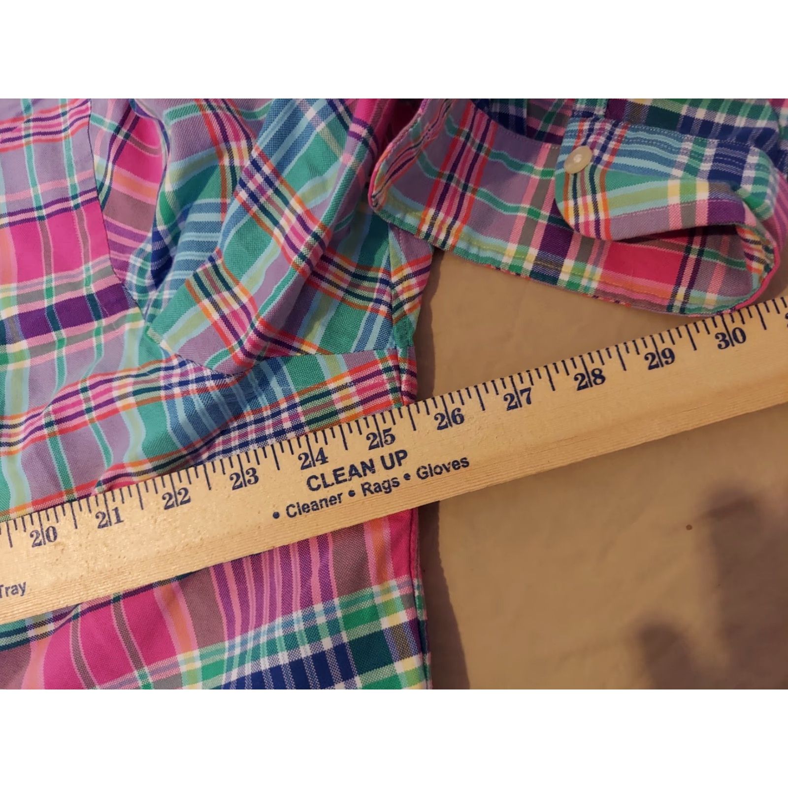 Polo Ralph Lauren Polo Ralph Lauren Shirt XL Men Button-Up Long Sleeve Cotton Blue Plaid Dress Shirt Size 46R - 5 Thumbnail