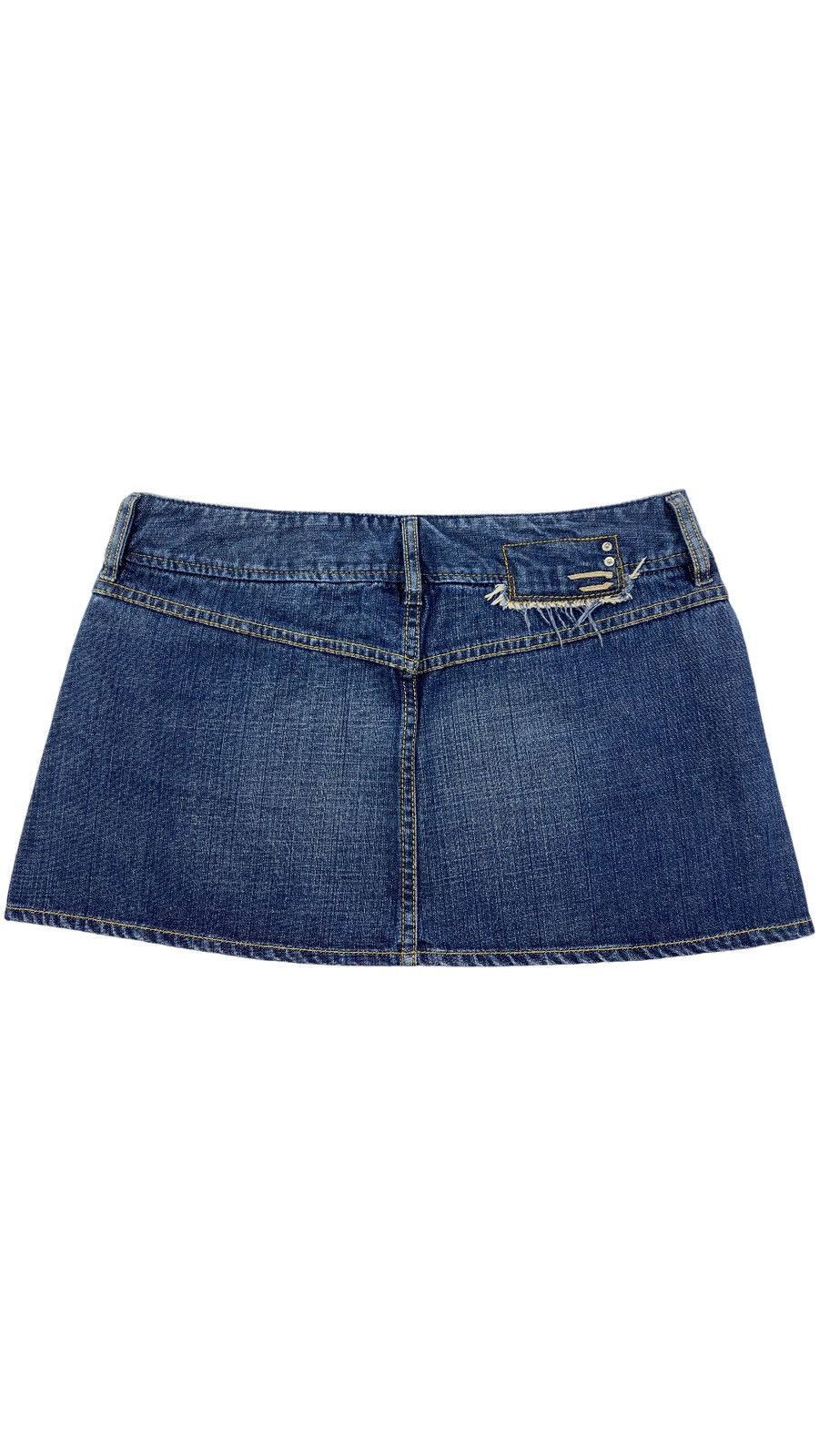 Diesel 🔥LASTDROP🔥 Vintage Y2K Diesel D Letter Zip Pocket Mini Skirt Size 29" - 3 Thumbnail