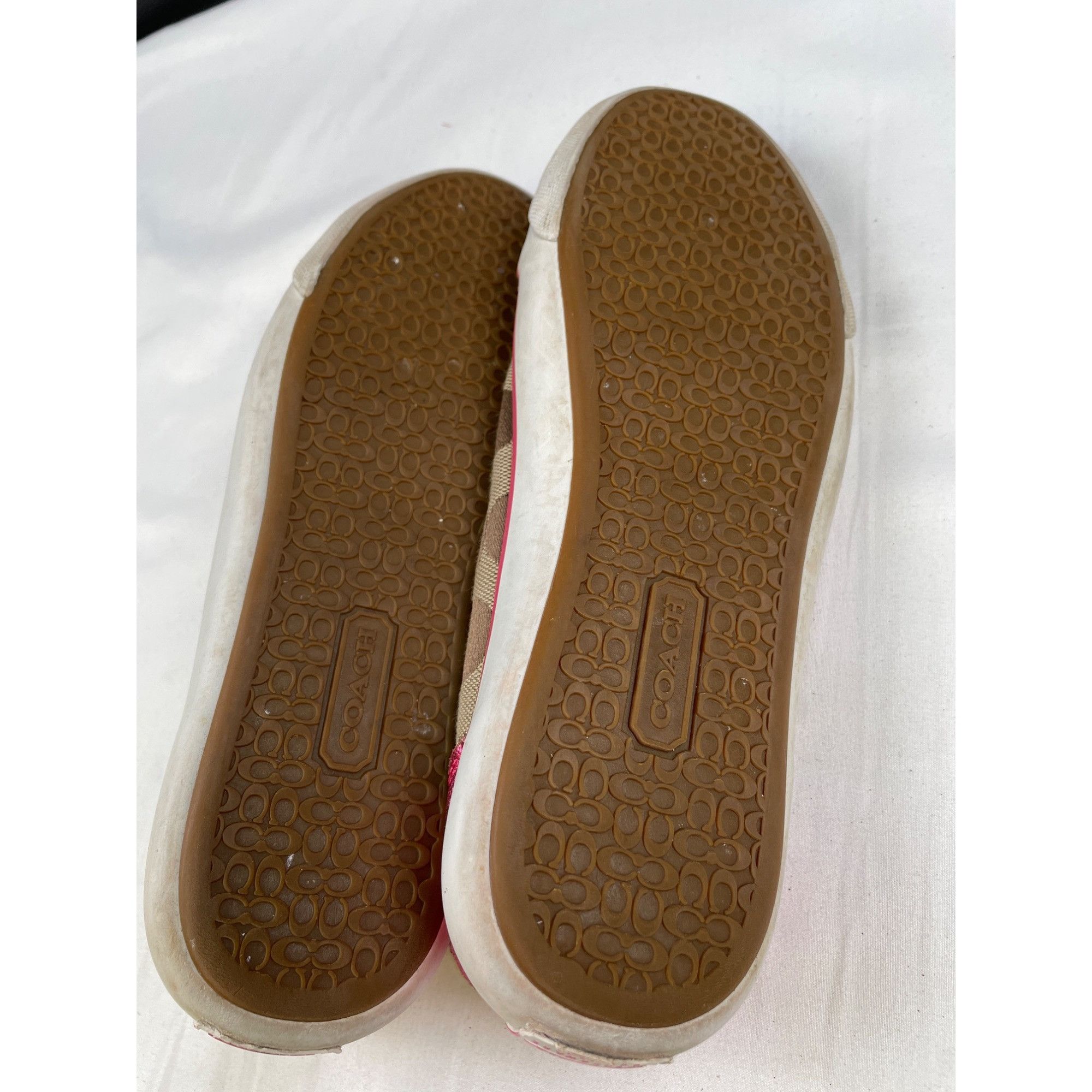 Coach Coach Women's Metallic Pink /Tan Canvas Sneakers/ Shoes Size Size US 7 / IT 37 - 9 Thumbnail