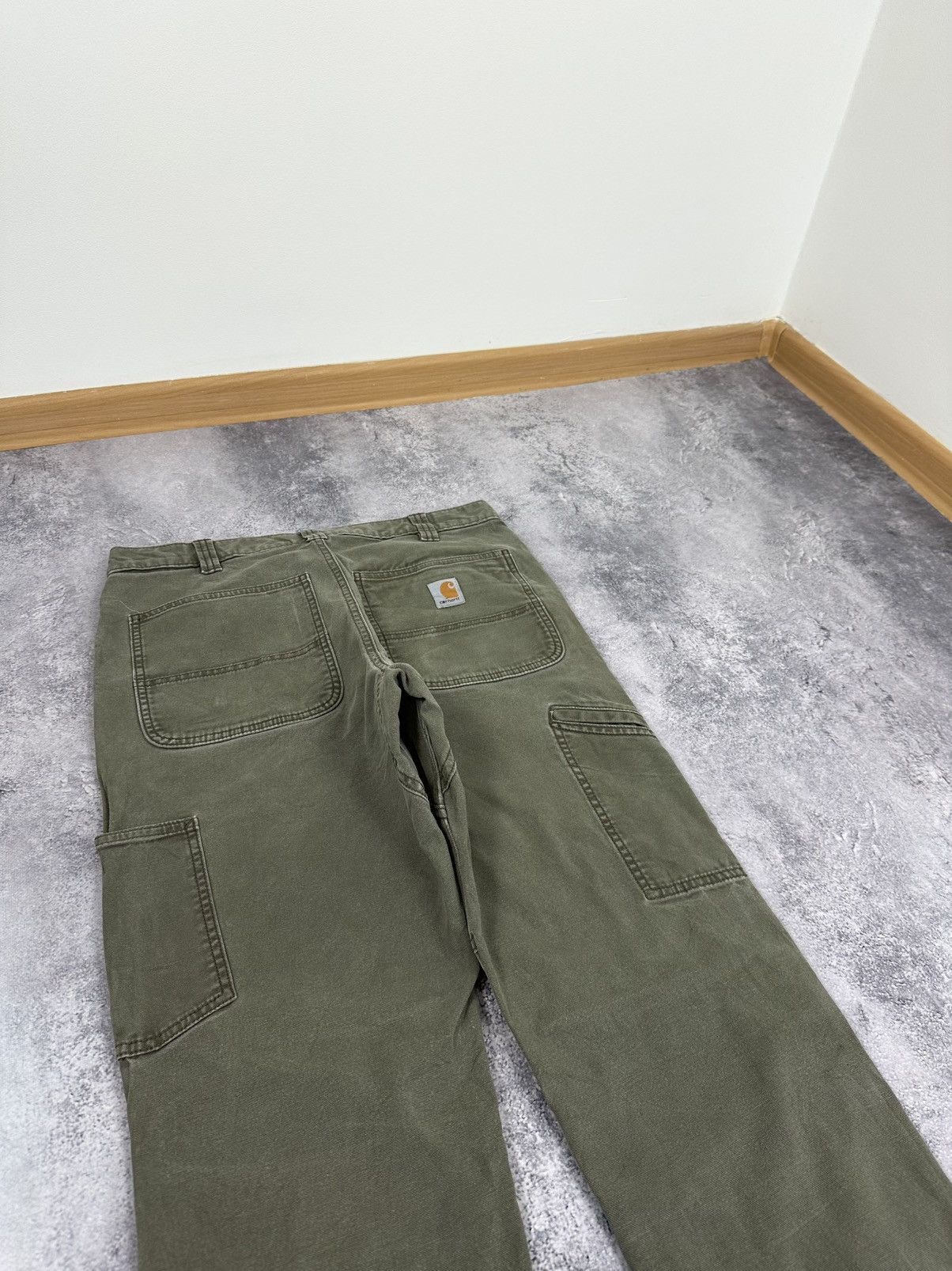 Carhartt Vintage Carhartt Double Knee Faded Khaki Y2K Carpenter Pants Size US 34 / EU 50 - 4 Thumbnail