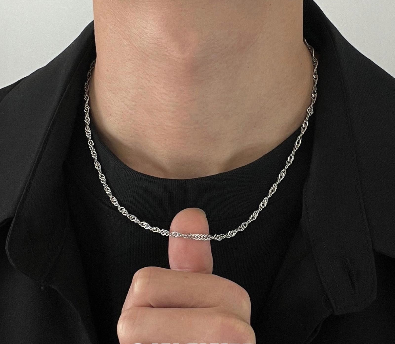 Jewelry Silver Twisted Chain Necklace Size ONE SIZE - 4 Thumbnail