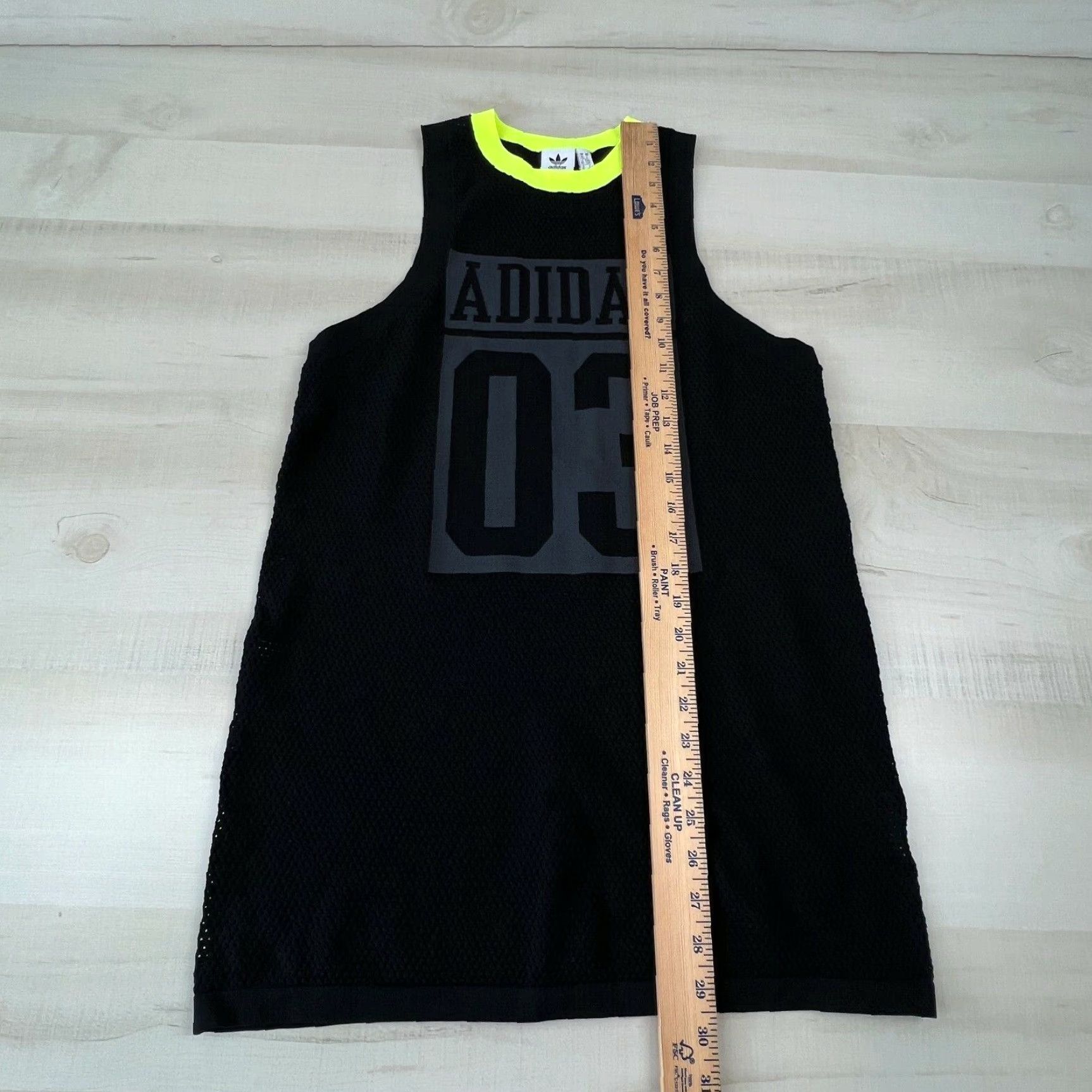Adidas Adidas Mens Small Black Yellow Athletic Tank Top Sleeveless Mesh Size US S / EU 44-46 / 1 - 5 Thumbnail