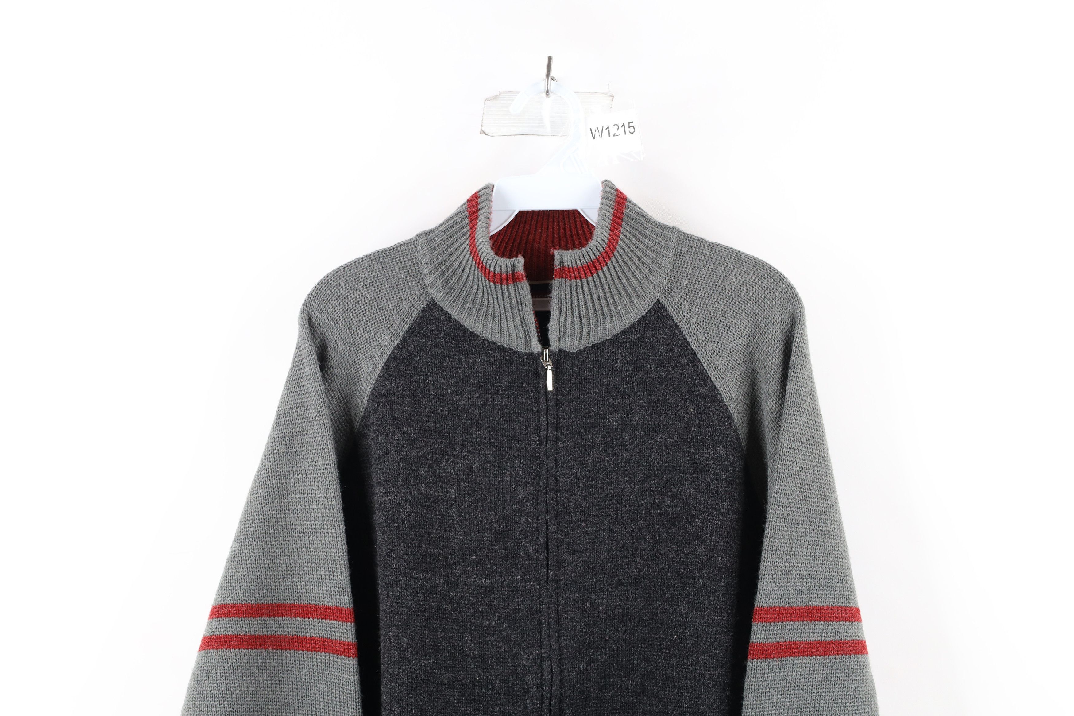 Vintage Vintage 90s Streetwear Striped Full Zip Cardigan Sweater Size US L / EU 52-54 / 3 - 2 Thumbnail