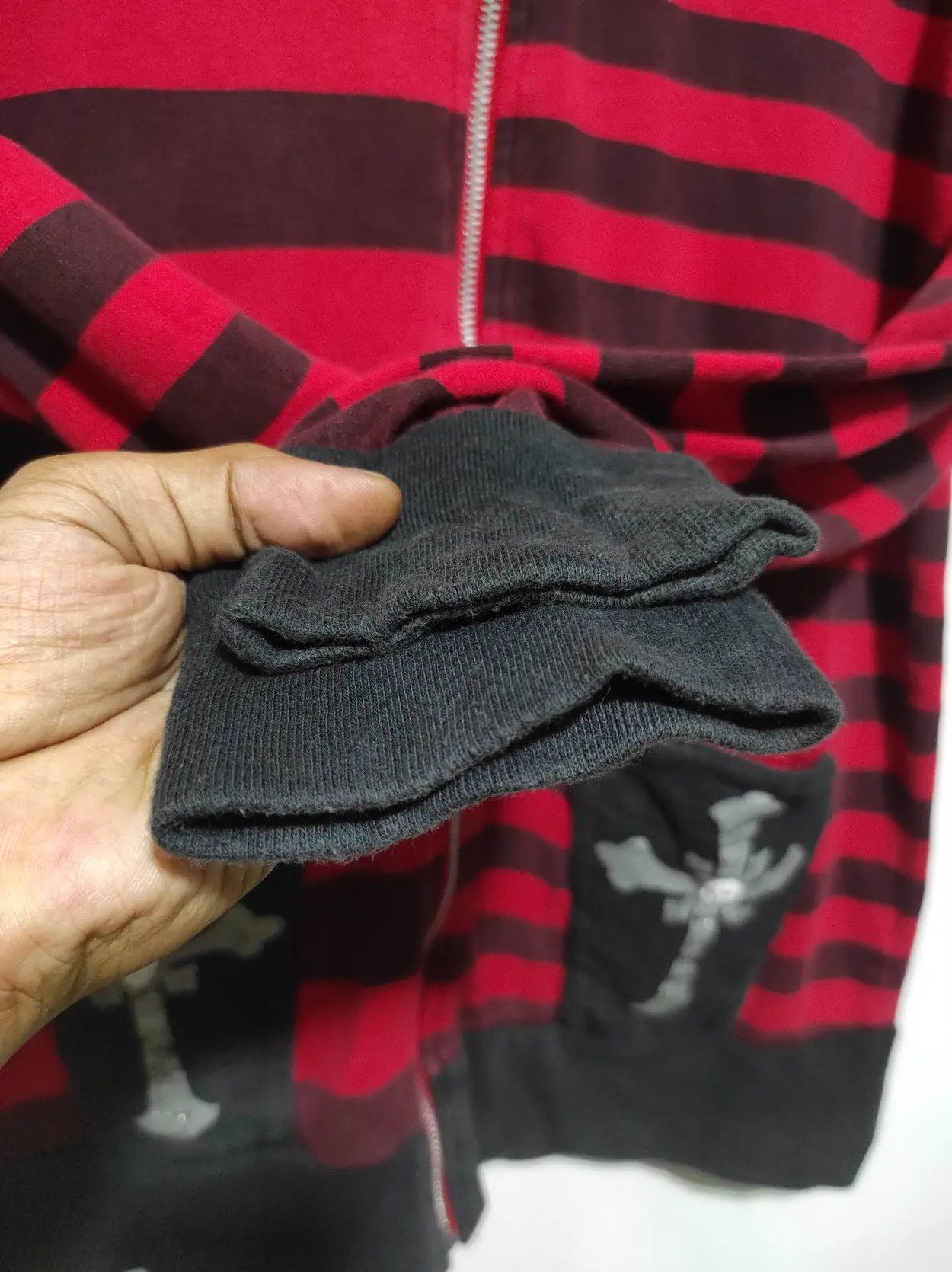 Japanese Brand Head Punk Skull stripe zip fur hoodie ifsix LGB style Size US S / EU 44-46 / 1 - 10 Thumbnail