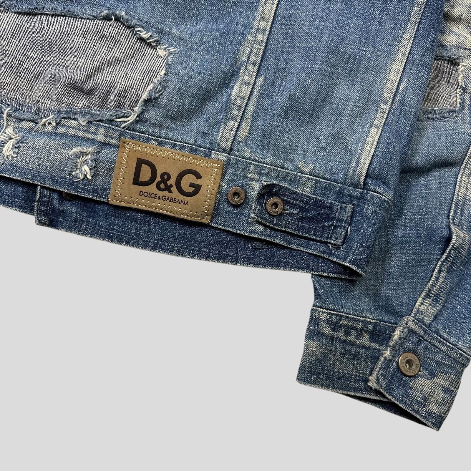 D.Gnak By Kang.D D&G AW04 Distressed Reconstructed Denim Boxy Jacket - L (M) Size US M / EU 48-50 / 2 - 3 Thumbnail