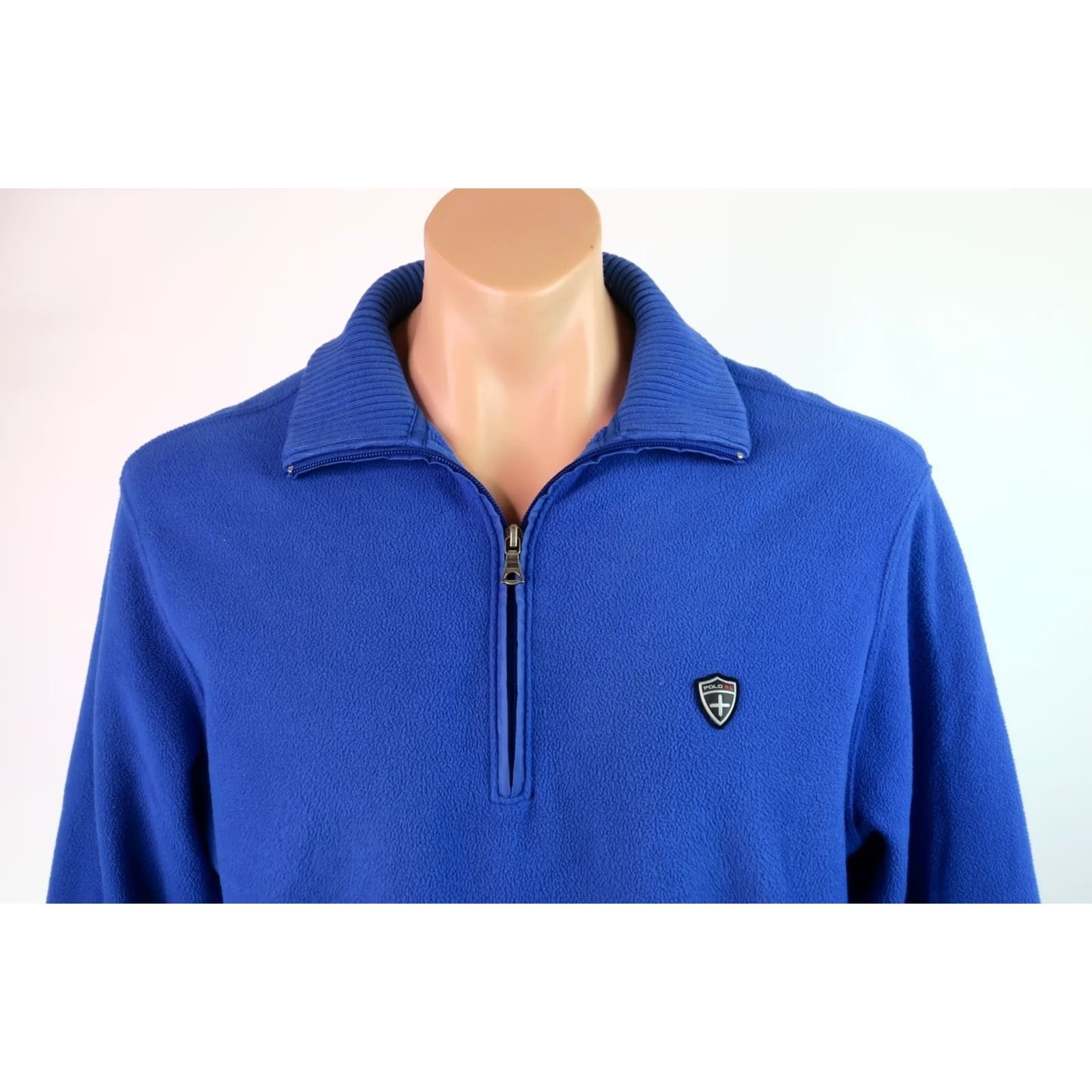 Polo Ralph Lauren VINTAGE Polo Ralph Lauren Sport Jacket Men M Blue 1/4 Zip Polartec Fleece 90s Polo Ralph Lauren Sport 90s Mens Jacket Size US M / EU 48-50 / 2 - 4 Thumbnail