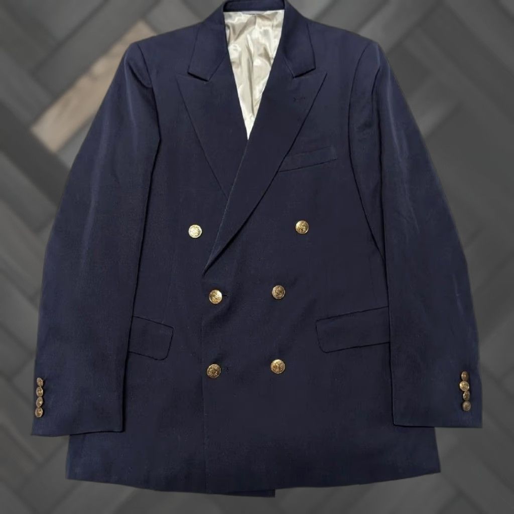 Kilgour VINTAGE Kilgour French & Stanbury blazer BLUE 40L WOOL double-breasted Men blazer US made Size 40R - 1 Thumbnail