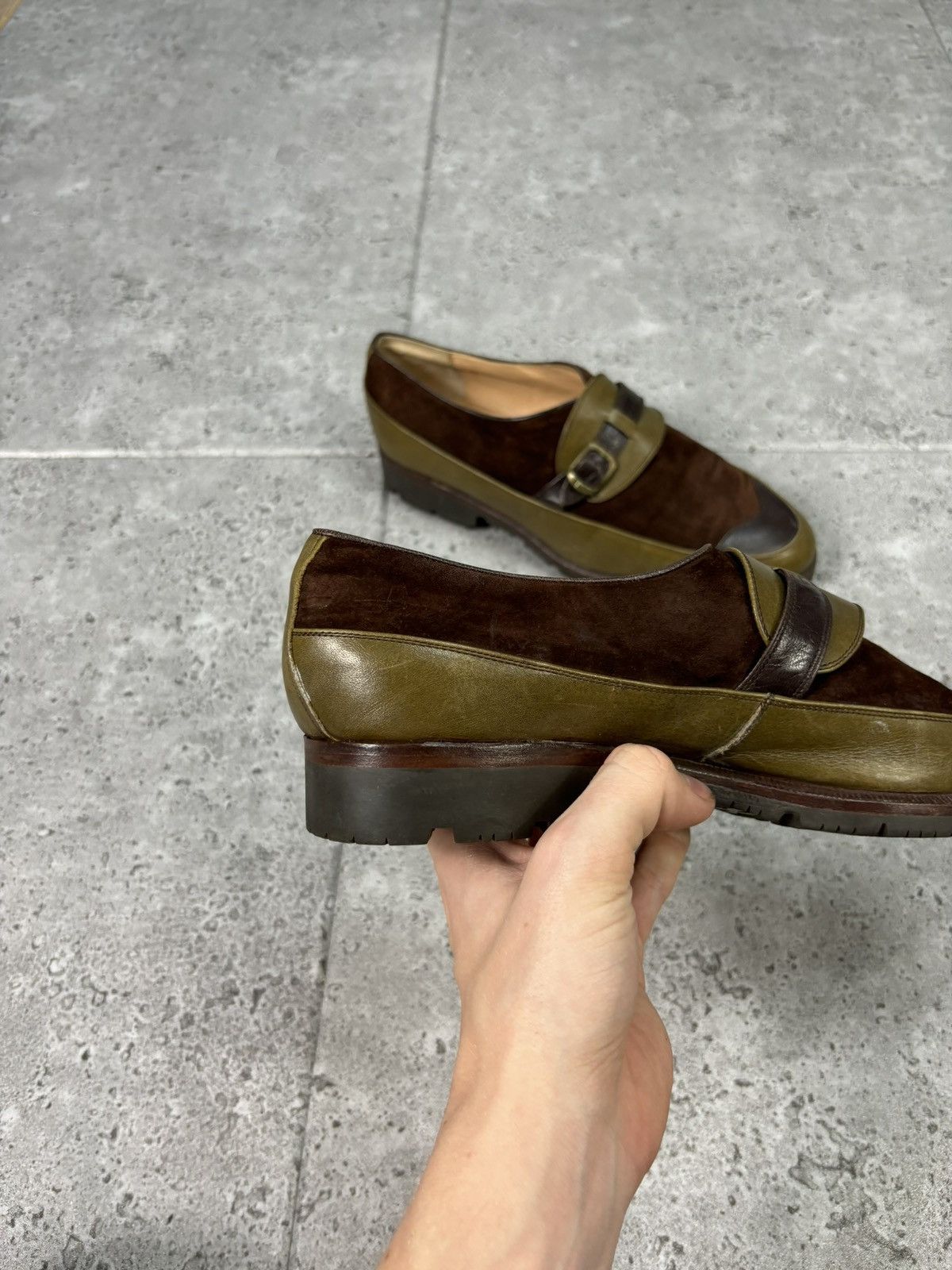 Gucci × Japanese Brand Old Money Leather Suede Hype Loafers Luxury 2000s Size US 10 / EU 43 - 5 Thumbnail