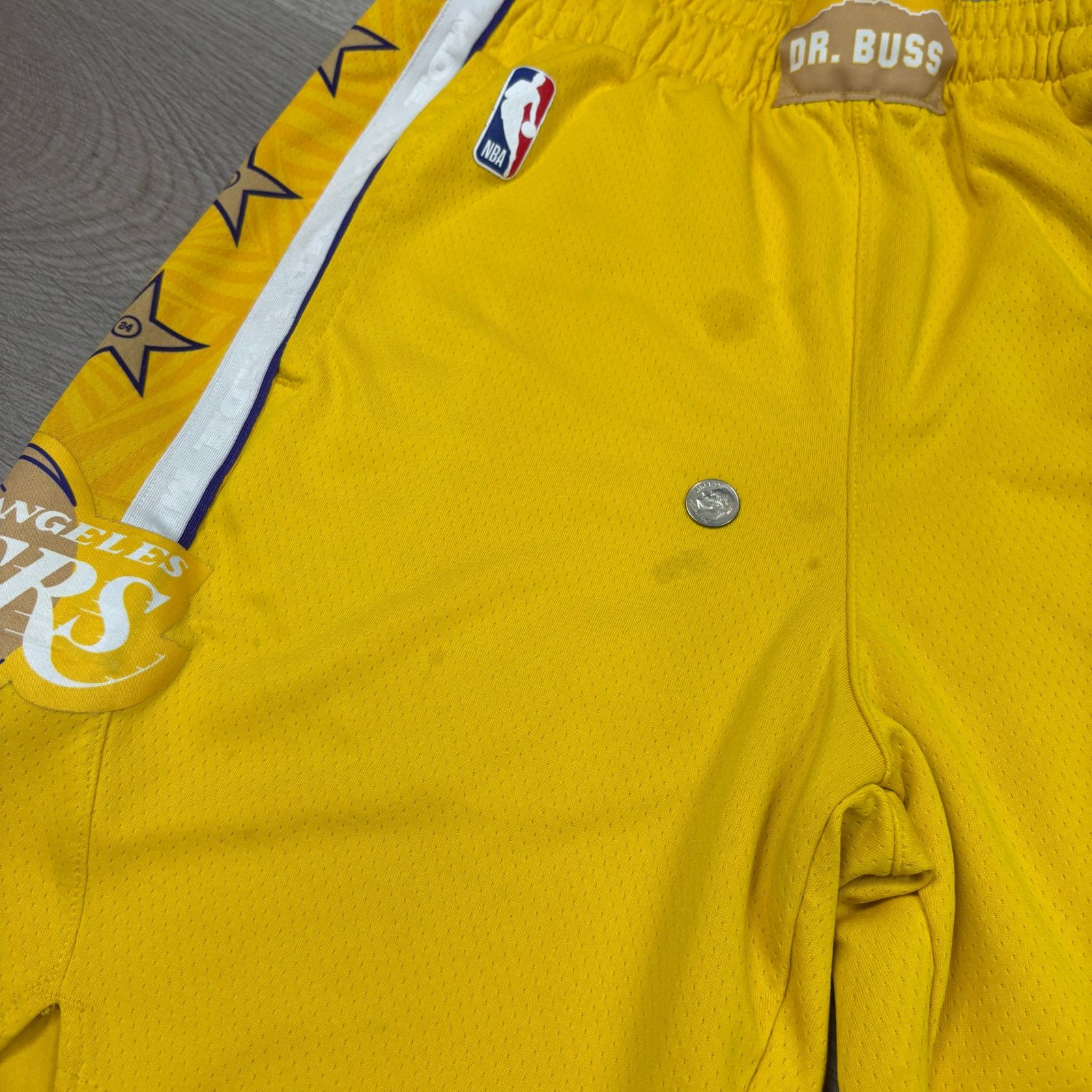 NBA × Nike Nike LA Lakers City Edition Dr. Buss Basketball Shorts 34/M Size US 28 / EU 44 - 8 Thumbnail
