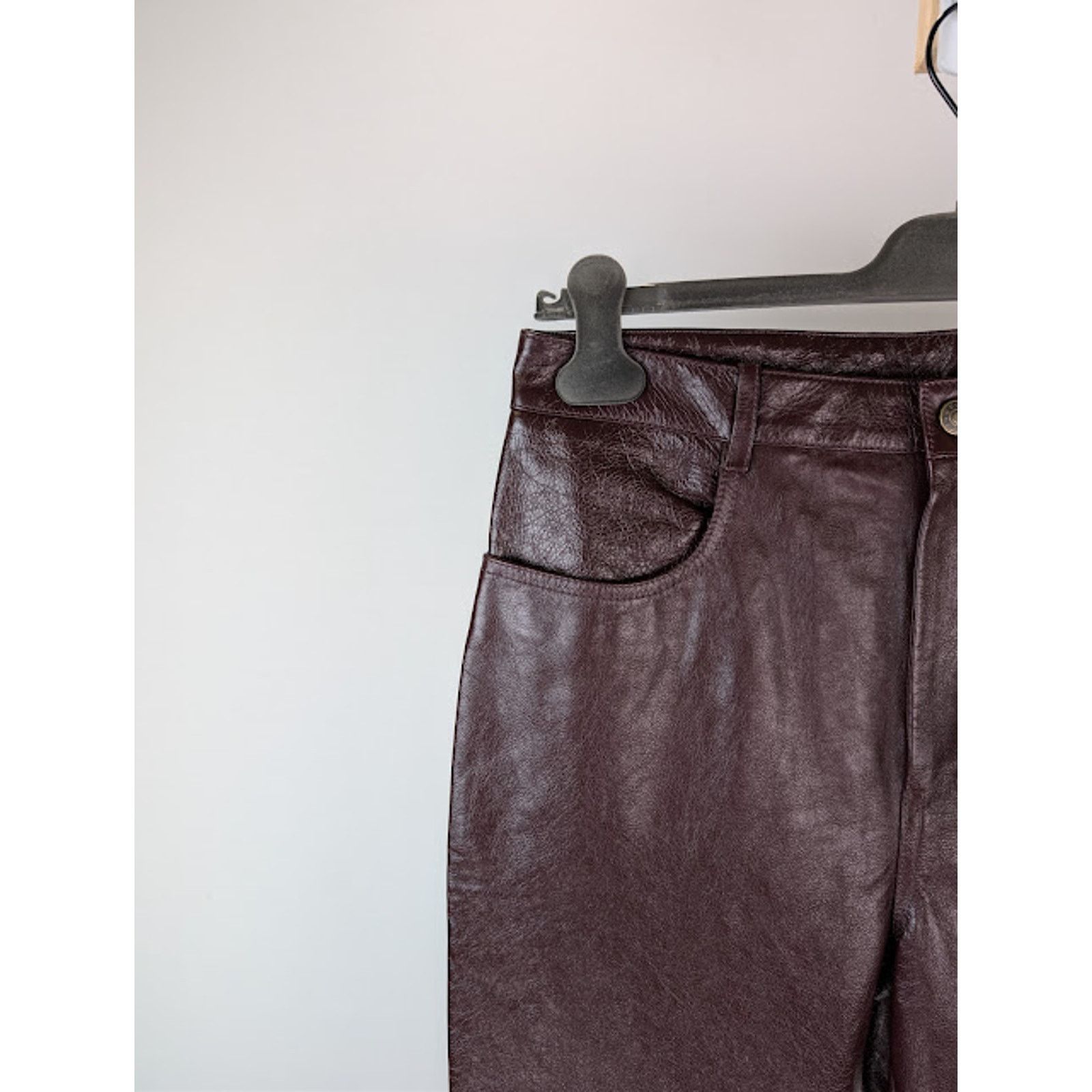 Gucci o1rshd1 Soft Leather Pants in Bordeaux Size US 36 / EU 52 - 6 Thumbnail