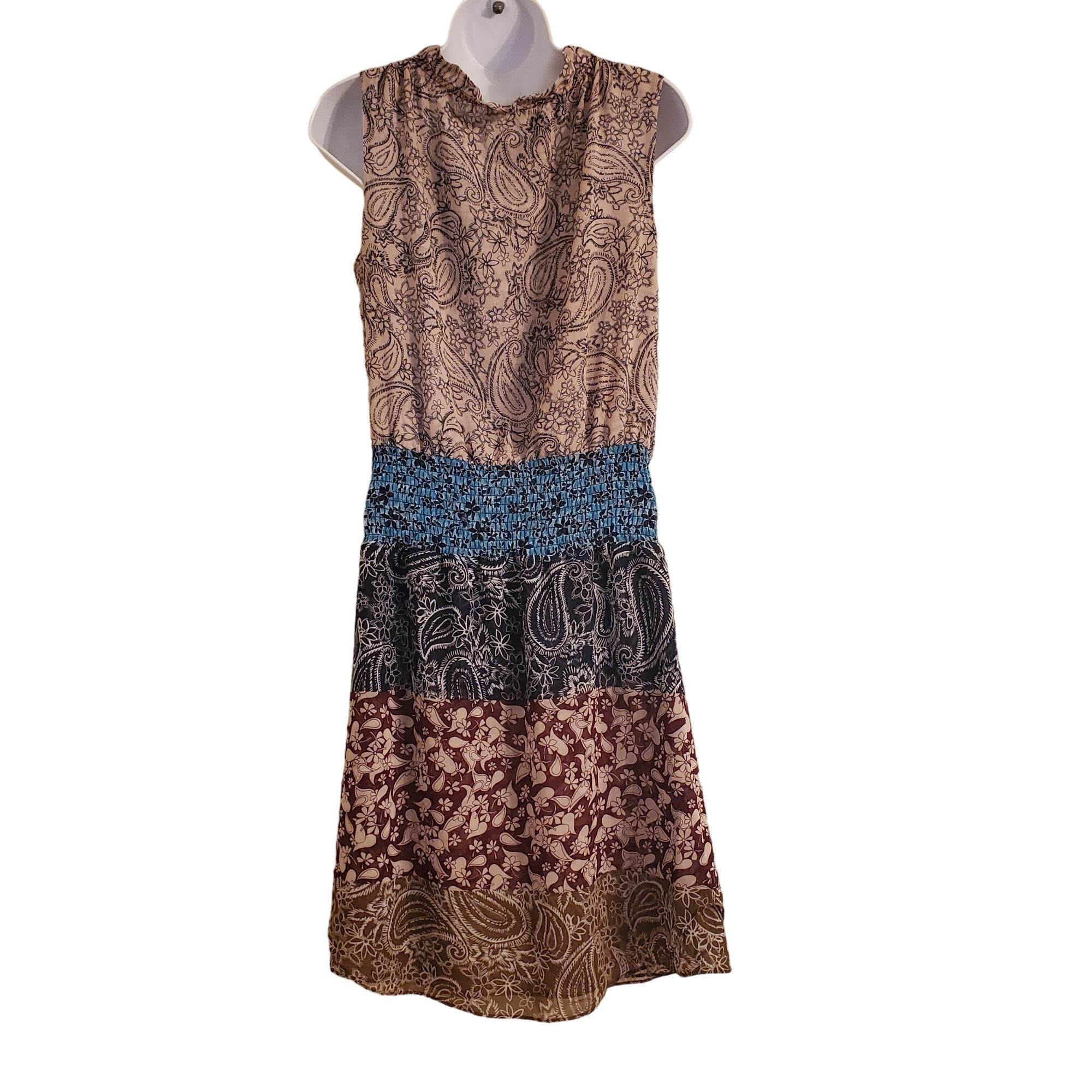 Other Cabi S Dress 5371 Sleeveless Keyhole DANI Paisley Floral Boh Size S / US 4 / IT 40 - 3 Thumbnail