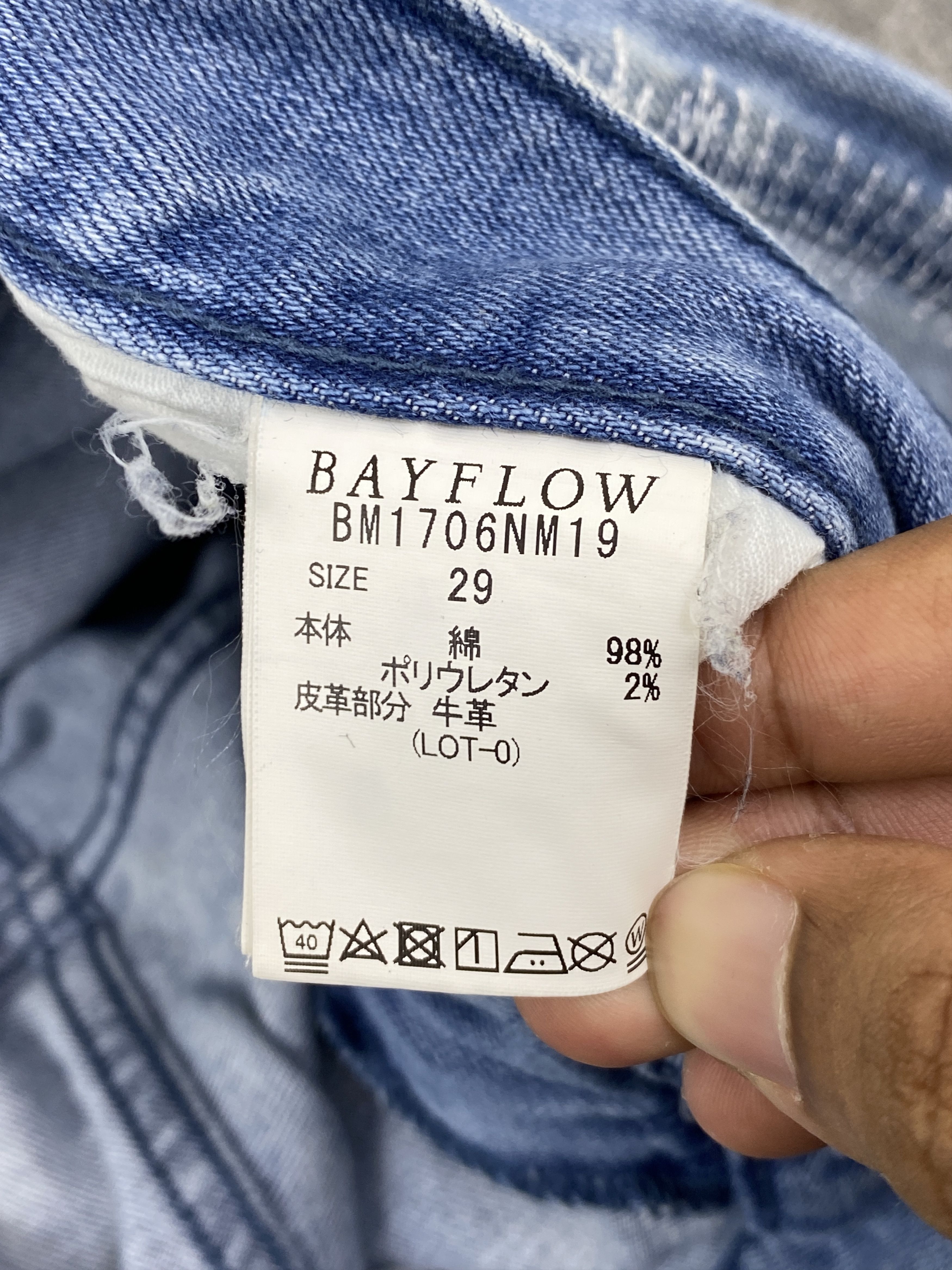 Japanese Brand Vintage Bayflow Denim Patches Skinny Jeans DP2720 Size US 30 / EU 46 - 13 Thumbnail