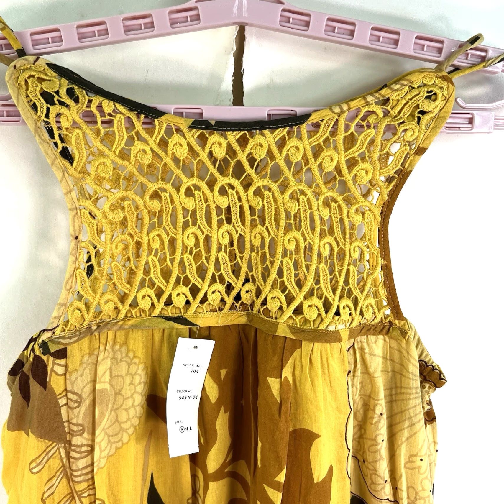 Anthropologie Anthropologie Dress Womens SZ S Yellow Floral Maxi Lined Sleeveless Size S / US 4 / IT 40 - 2 Thumbnail