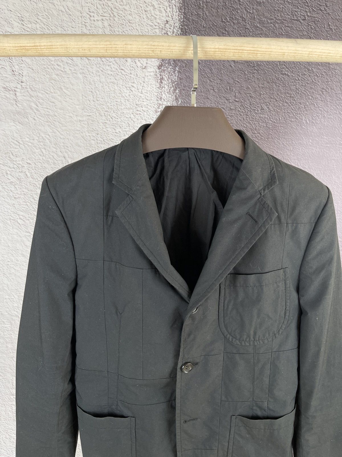 Comme des Garcons Comme des Garçons Homme 10SS black patched style blazer Size 38R - 4 Thumbnail