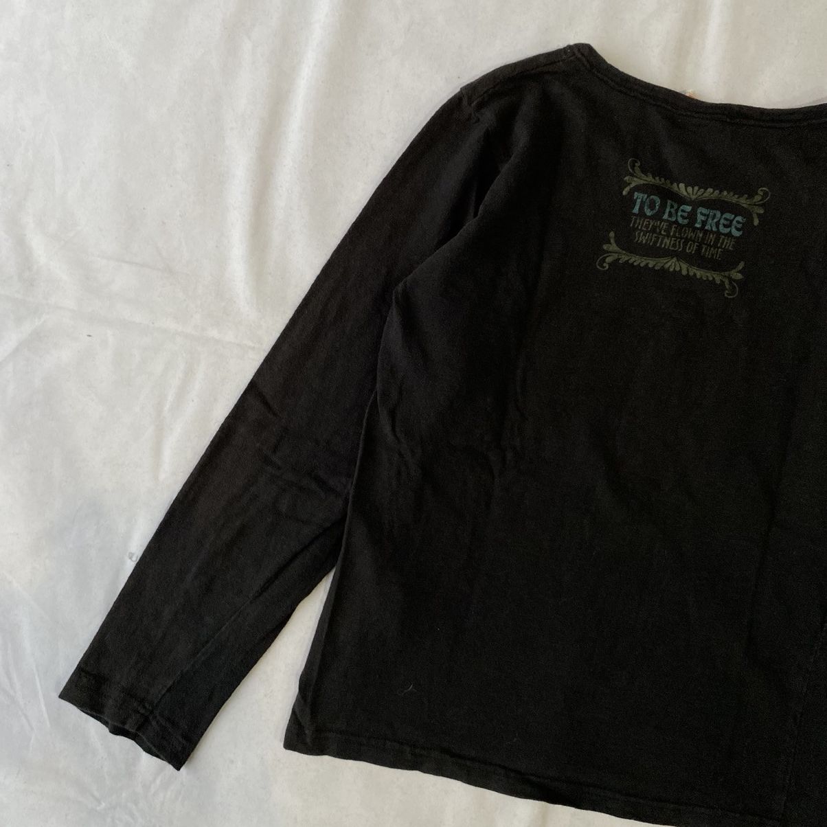 Japanese Brand × Le Grande Bleu (L.G.B.) Japanese Basic Classic Poem Over Dreams Long Sleeve Tees Size US L / EU 52-54 / 3 - 11 Thumbnail
