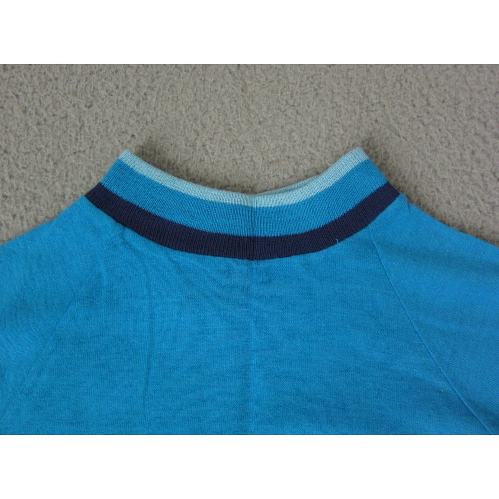 Sears VINTAGE Sears Sweater Womens Size 16 Blue Pullover Crew Neck Knit Regular Sweatshirt 70s Casual Mens Womens Boys Girls Size XXL / US 16-18 / IT 52-54 - 2 Thumbnail