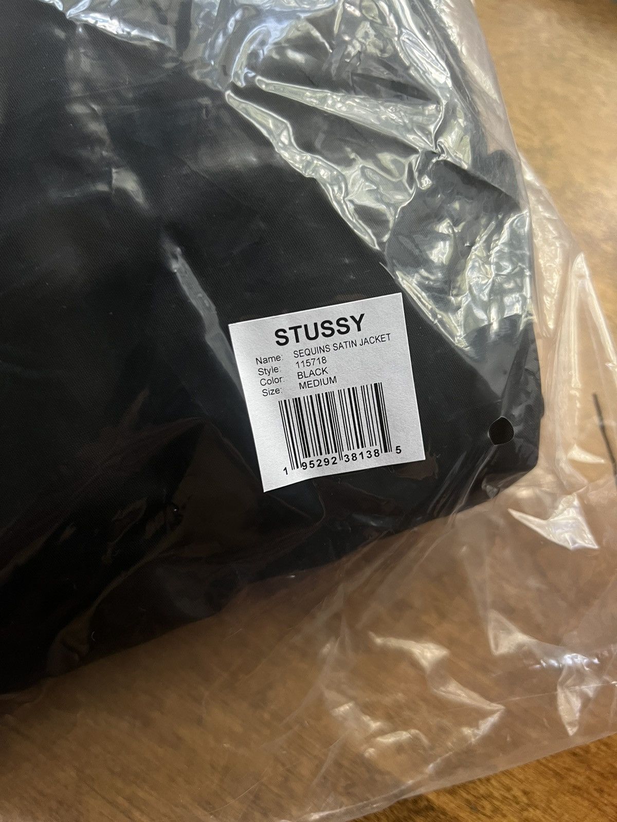 Stussy × Vintage Stüssy Sequins Satin Varsity Jacket Black Size US M / EU 48-50 / 2 - 7 Thumbnail