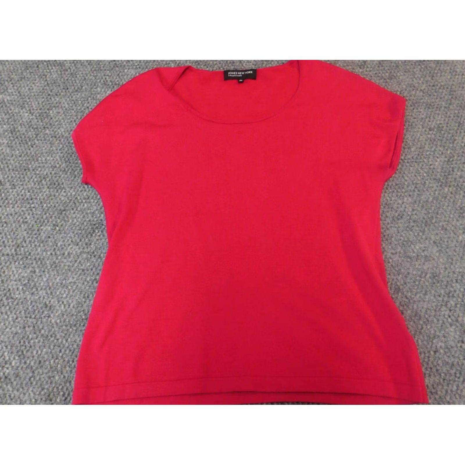 Jones New York Jones New York Blouse Shirt Womens Medium Pink Crew Neck Short Sleeve Pullover Classic Stretch Casual 90s? Size M / US 6-8 / IT 42-44 - 2 Thumbnail
