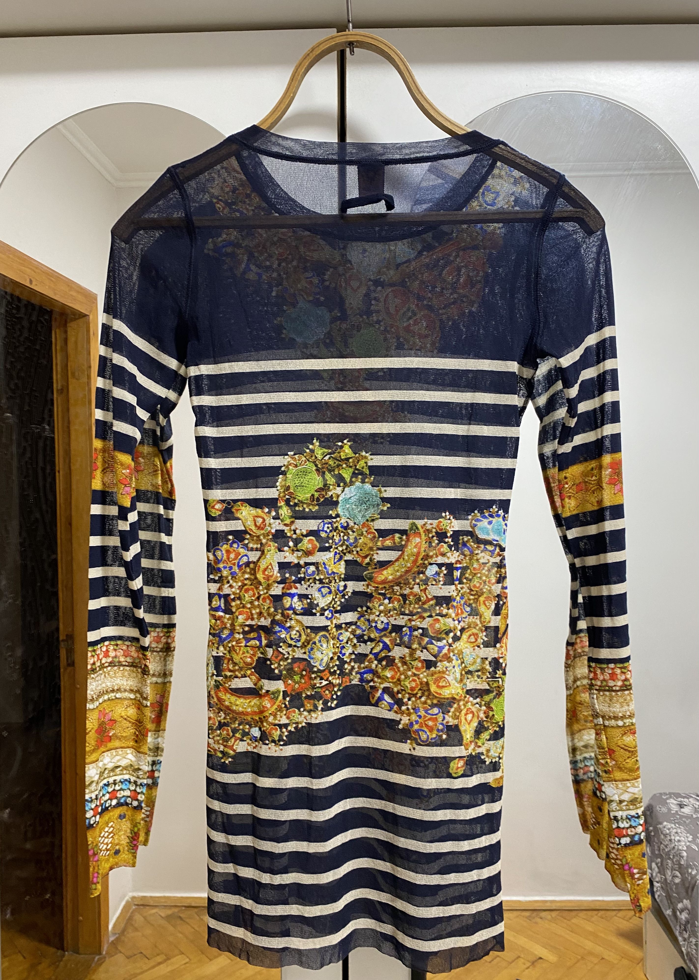 Jean Paul Gaultier JEAN PAUL GAULTIER STRIPED MARINE SAILOR LEWELLERY DRESS Size M / US 6-8 / IT 42-44 - 2 Thumbnail