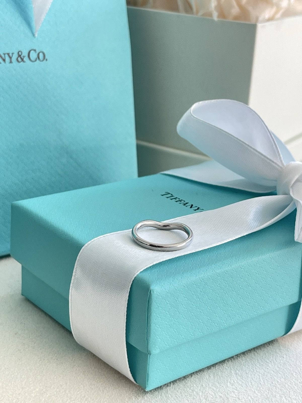 Tiffany & Co. Tiffany & Co. Elsa Peretti Ring Dia Platinum NEW $2,400 Size ONE SIZE - 21 Thumbnail