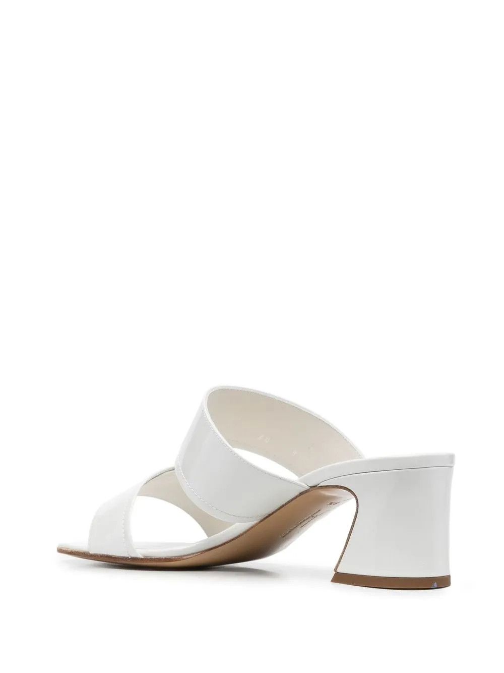 Salvatore Ferragamo o1y0426 Block Heel Mules in White Size US 5 / IT 35 - 3 Thumbnail
