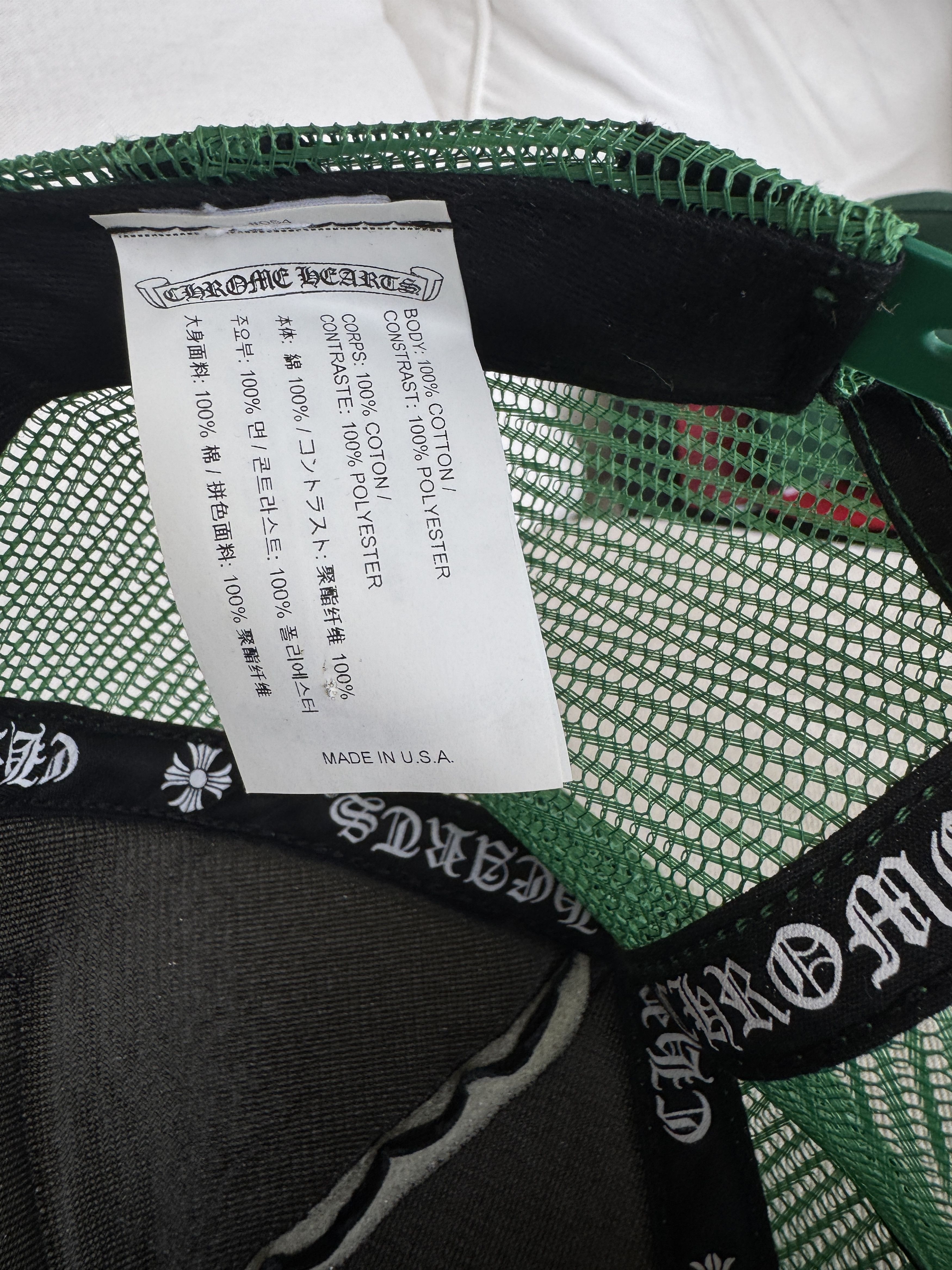 Chrome Hearts Green CH Hollywood Trucker Size ONE SIZE - 4 Thumbnail