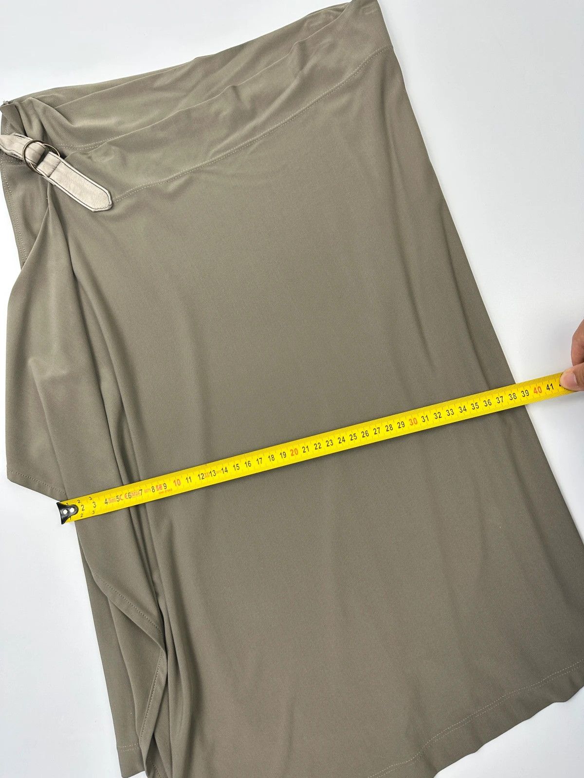 plein sud Plein Sud 00’s Wrap Asymmetrical Khaki Long Skirt Size 25" / US 0 / IT 36 - 12 Thumbnail