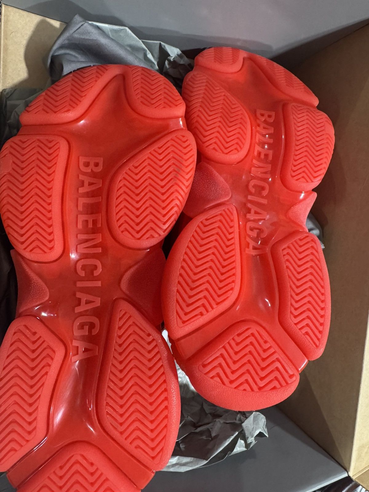 Balenciaga Balenciaga Triple S - Red Clear Soles Size US 9 / IT 39 - 2 Thumbnail