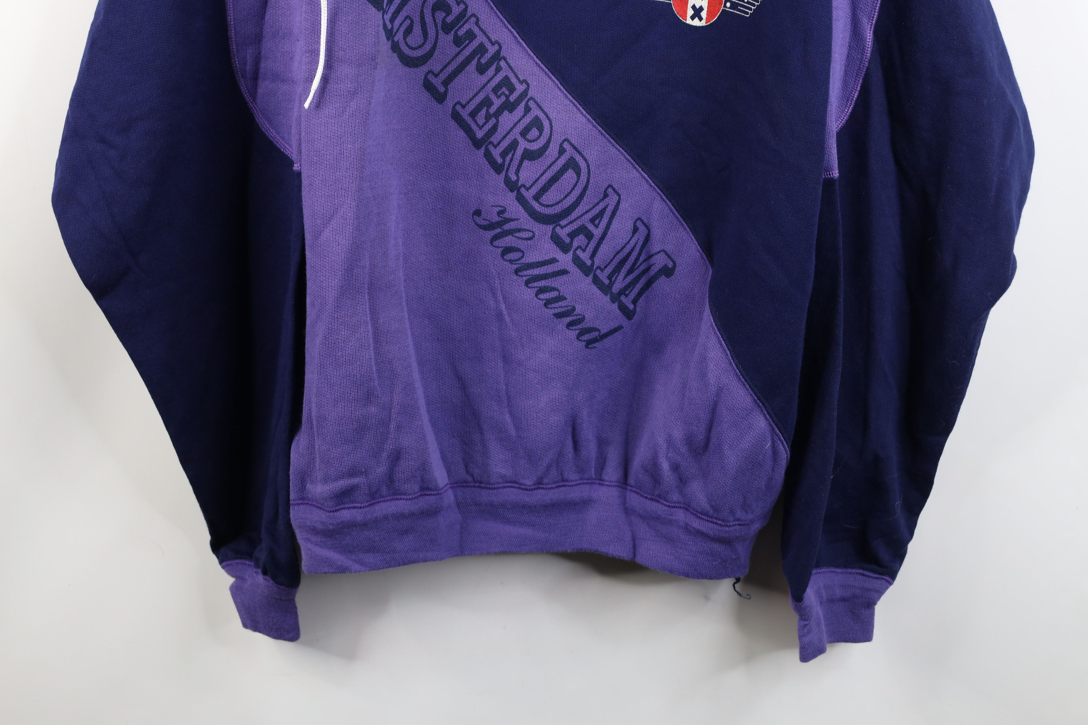 Vintage Deadstock Vintage 90s Streetwear Holland Sweatshirt Purple Size US XL / EU 56 / 4 - 3 Thumbnail