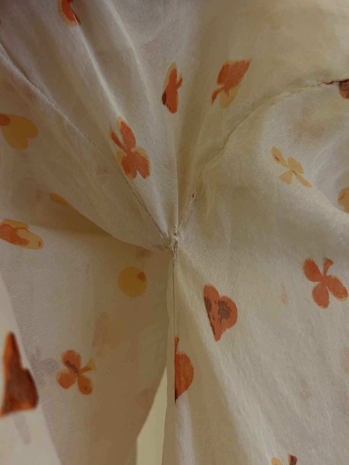 Jean Paul Gaultier Vintage pleated silk blouse with printed pattern Size M / US 6-8 / IT 42-44 - 15 Thumbnail
