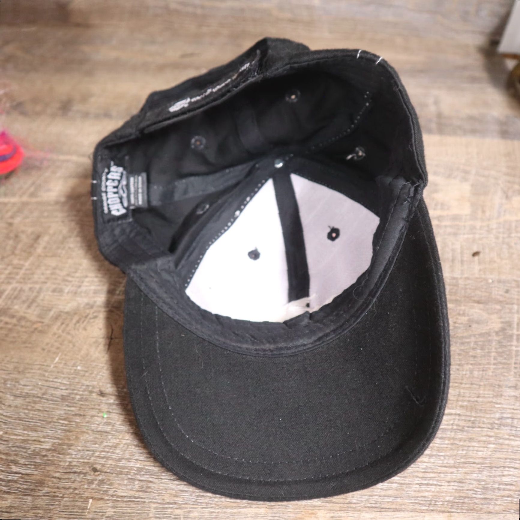 Vintage BLACK MOTORCYCLE HAT Adjustable Strapback Unisex Adult Golf Theme Size ONE SIZE - 5 Thumbnail