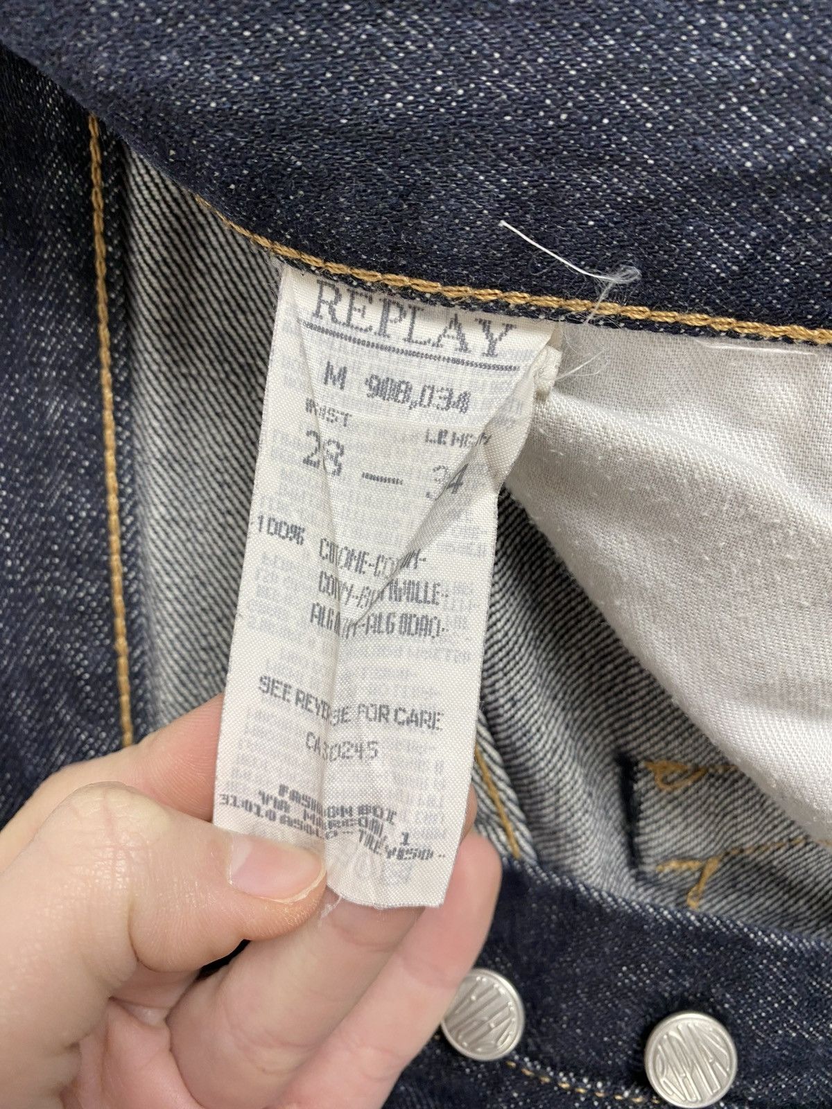 Replay Vintage Y2K 00s style Replay jeans streetwear size 28 Size 28" / US 6 / IT 42 - 7 Thumbnail