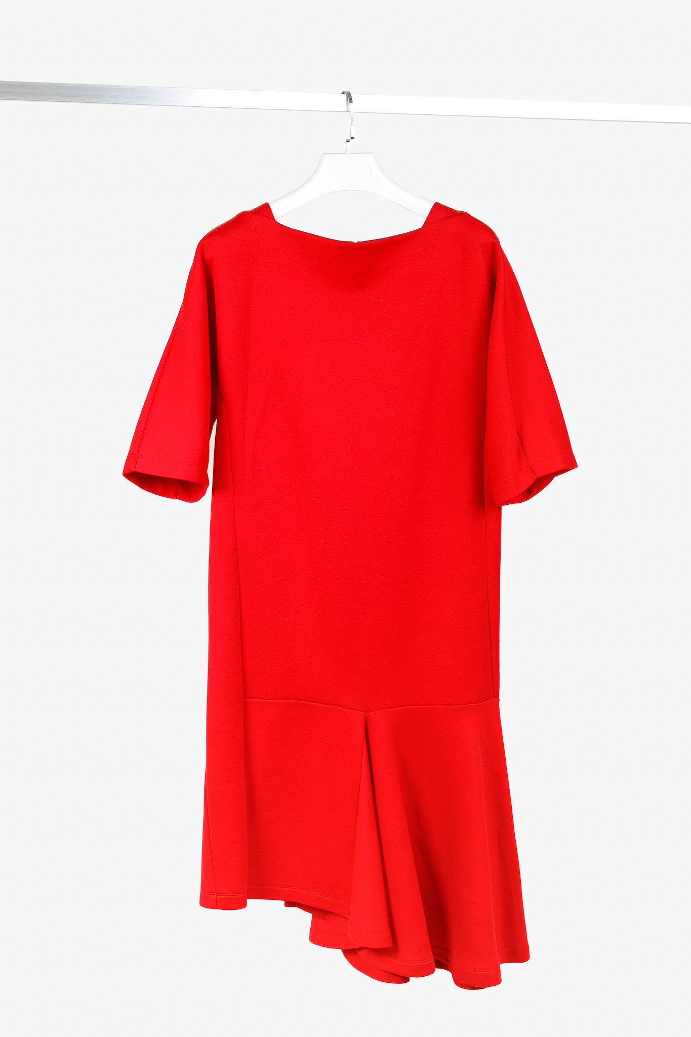 Marni Marni Red Knit Asymmetrical Midi Dress Size S / US 4 / IT 40 - 1 Thumbnail