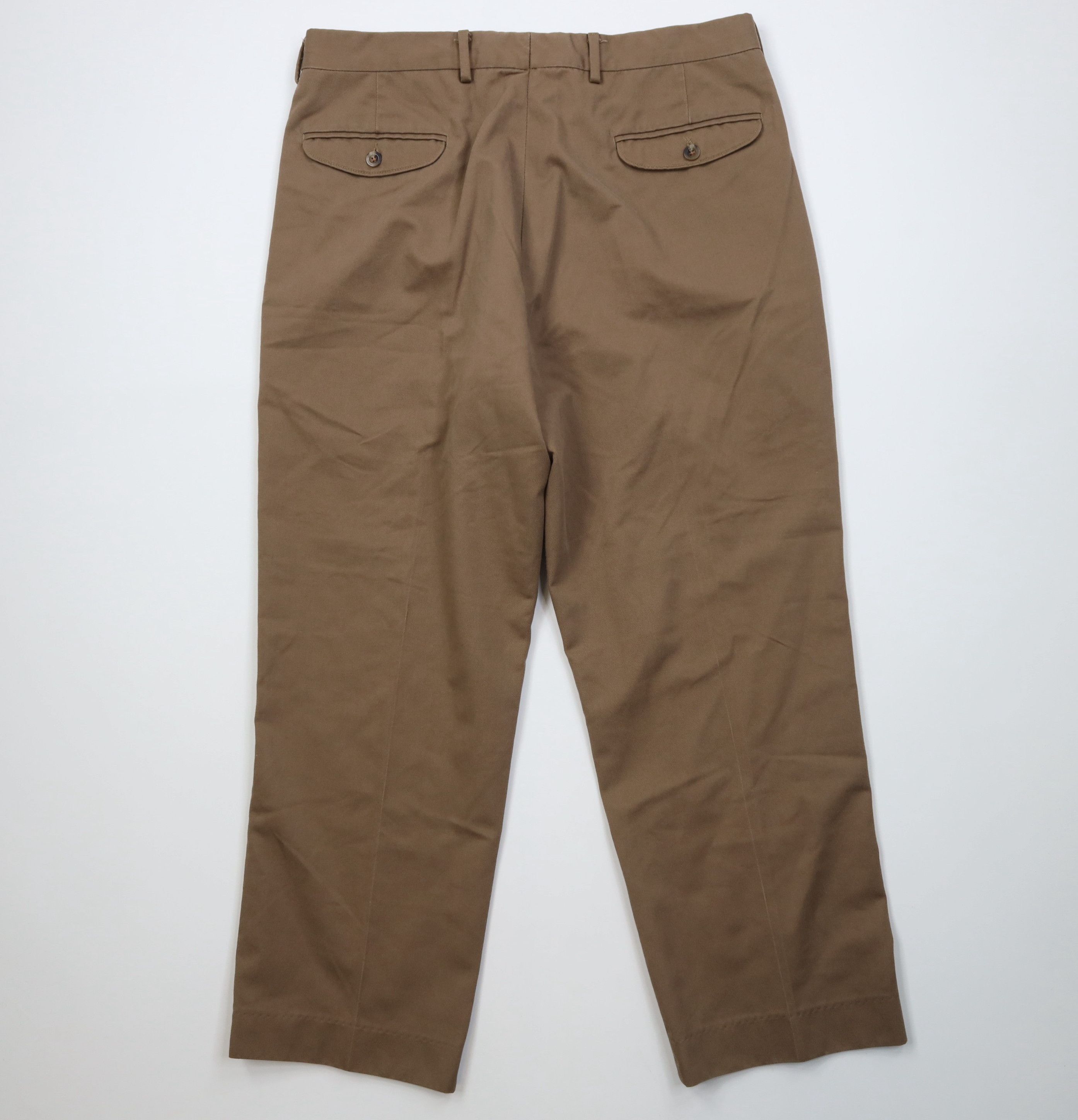 L.L. Bean Vintage 90s LL Bean Heavyweight Wide Leg Chino Pants Brown Size US 36 / EU 52 - 9 Thumbnail