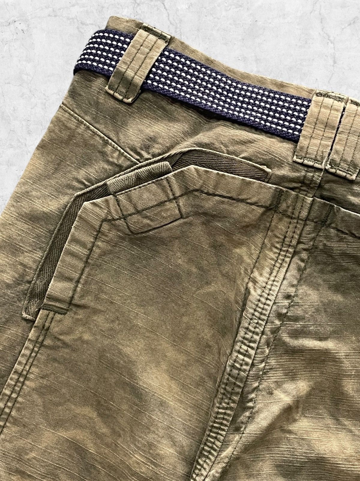 Vintage Vintage 3.Q.L Double Knee Cargo Faded With Shashiko Belt Size US 28 / EU 44 - 13 Thumbnail