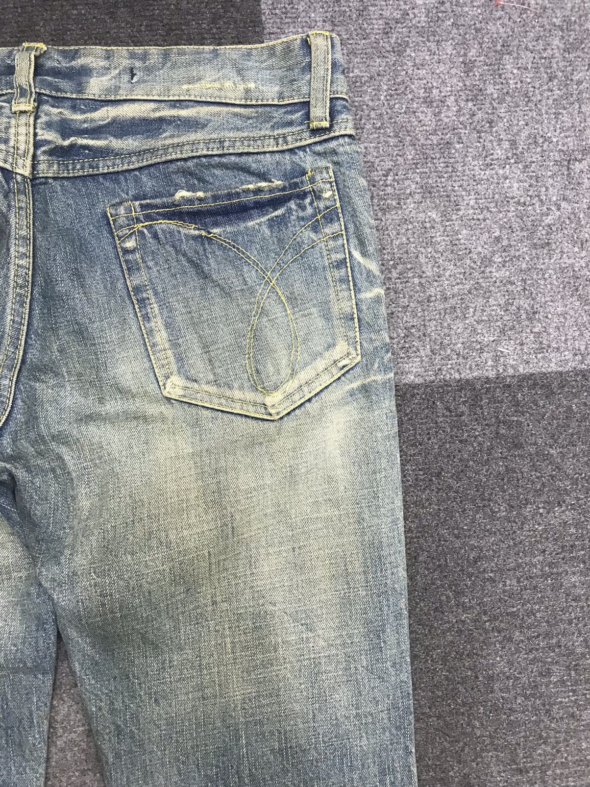 Japanese Brand 💥FLARE💥ARCHIVAL RICO STONE WASH DISTRESSED DENIM F132 Size US 32 / EU 48 - 16 Thumbnail